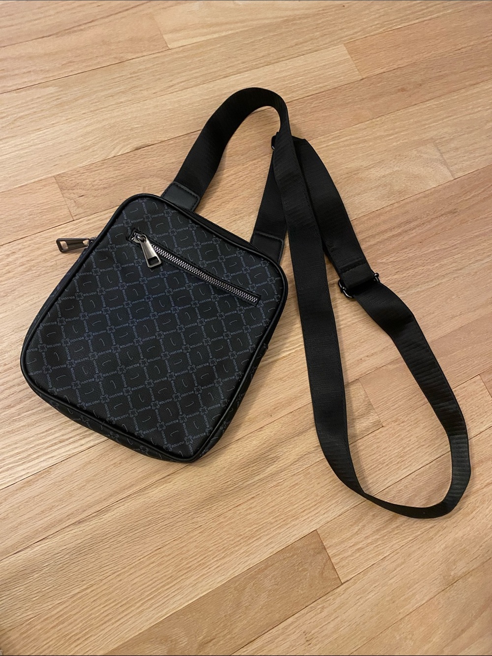 Men's Black Crossbody Sling Bag - Minimal Everyday Carry